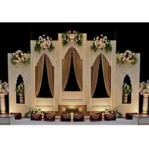 Elegant English Wedding Stage Fiber <b>Frames</b> UK Designer <b>Backdrop</b> <b>Frames</b> indian & Asian Weddings Luxury Mandap Factory Price fiji - Product Image 1