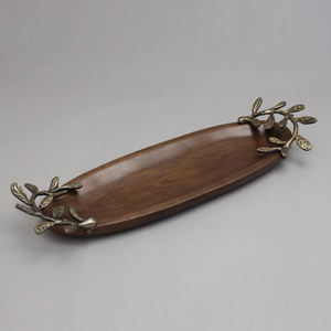 Magnifique plateau de service en marbre pour mariage avec motif d'oiseaux sur branche, vente chaude, plateau de service rectangulaire pour café personnalisé pas cher - Product Image 4