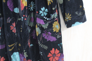 Femmes Vintage vert Jungle imprimé velours veste respirant col en v Robe décontracté doux Style robe taille naturelle pour les demoiselles d'honneur - Product Image 4