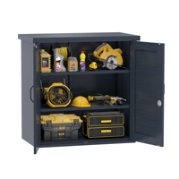 Armoire de rangement extérieure verticale de haute qualité avec étagères réglables, armoire de rangement d'outils en métal pour cour