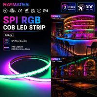 Bande LED COB à pixels RVBIC WS2811 UL, haute densité 19W, adressable, pour décoration de Noël, 10mm