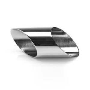 Rond de serviette poli miroir en acier inoxydable fait à la main en métal avec finition miroir parfait pour la vaisselle de mariage et de fête - Product Image 1