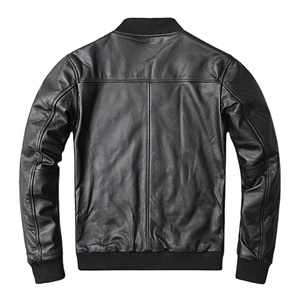 Chaqueta de negocios delgada para hombre, abrigo de cuero de vaca real, ropa de moda, chaqueta para hombre - Product Image 6