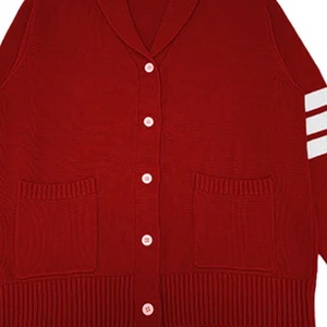 Pull cardigan universitaire coupe ample avec logos boutonné Letterman pour hommes pour l'équipe de cheer Cardigan en tricot personnalisé OEM - Product Image 3