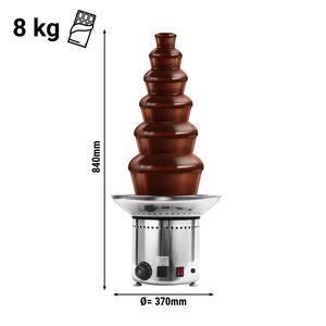 Fuente de Chocolate Comercial - Cascada en Cascada - 6 Niveles - Capacidad: 8 kg - 300 W - Altura: 840 mm - Product Image 2