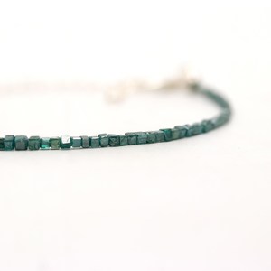 สร้อยข้อมือลูกปัดเพชรสีฟ้าประดับลูกปัดสำหรับวันพ่อของขวัญวันเกิดแฮนด์เมด100% ธรรมชาติของเธอ - Product Image 3