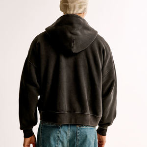 เสื้อฮู้ดมีซิปสำหรับผู้ชายโอเวอร์ไซส์วินเทจ - Product Image 3