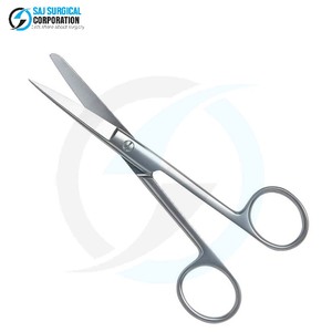 Ciseaux à pansements chirurgicaux manuels Lames tranchantes en acier inoxydable allemand pour un bandage et une gaze précis dans le soin des plaies - Product Image 3