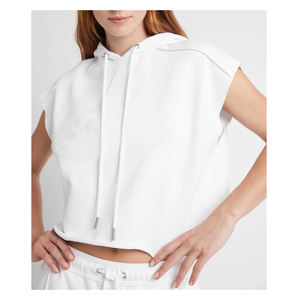 Producto de gran oferta, ropa para niñas, Top recortado con capucha, manga menos, sudaderas con capucha para mujer - Product Image 4