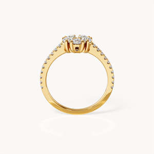 Bague en or 14 carats avec diamant de laboratoire Lily Pav - Product Image 5