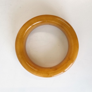 Orange Butterscotch Amber <b>Bangle</b> <b>Bracelet</b> Poland, small diameter 55 mm - Product Image 3