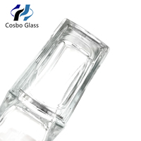 Flacon de parfum carré vide de 100 ml sans flamme, diffuseur transparent en verre avec bouchon à vis, diffuseur de roseaux d'intérieur