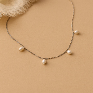 Pearl Tag <b>Necklace</b>-Elegant Pearl Pendant Jewelry - Product Image 5