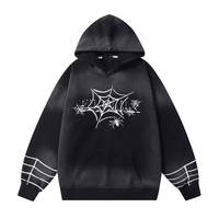 Sweat à capuche d'hiver Spider Sun Faded de haute qualité, 100% coton, coupe oversize, coupe-vent, imperméable, couleurs personnalisées, pour hommes, vente en gros OEM