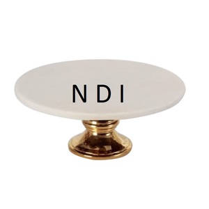 Party Or Event Celebration Metal Rounded Shape Birthday <b>Cake</b> Serving <b>Stand</b> - Product Image 1