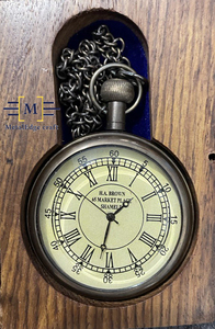 พรีเมี่ยมทองเหลืองกระเป๋านาฬิกาที่มีฝาปิดกล่องไม้ปรับแต่งกระเป๋านาฬิกาโซ่ที่กำหนดเองกระเป๋านาฬิกาโซ่ที่ดีที่สุดผู้ชายของขวัญแต่งงาน - Product Image 2