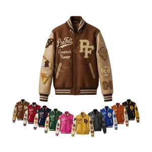 Veste de baseball universitaire en cuir et laine sur mesure de qualité supérieure pour hommes, veste de baseball pour hommes - Product Image 1