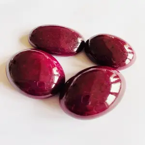 Tự nhiên AAA chất lượng không nước nóng không được điều trị Ruby Cabochon với chất lượng rất tuyệt vời và ánh mỗi đá đi kèm với