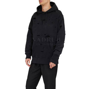 Sudaderas con capucha desgastadas para hombres de talla grande Transpirable y bajo MOQ Precio barato Ropa de invierno Técnicas teñidas lisas - Product Image 5