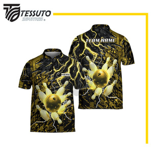 Uniforme Deportivo Transpirable, Cómodo y Ligero para Hombre, para Bolos de Césped, Antiarrugas, Impresión Digital Personalizable, 100% Poliéster - Product Image 1