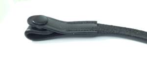 Banda de cejas de cuero plano sin canal de alta calidad, deportes al aire libre, botón a presión Pop, extremos de bucle, equitación, ropa deportiva ecuestre - Product Image 3