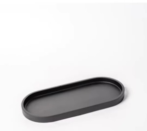 Custom Modern Eco-Friendly Black Serving <b>Tray</b> Shinny Finish Dishwasher Microwave Safe Food Contact Safe Organizer for Jewelry - Product Image 2