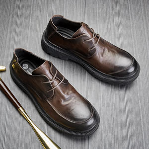 Chaussures de bureau en cuir véritable pour hommes avec semelle extérieure résistante à l'usure et semelle intérieure respirante, chaussures formelles - Product Image 5