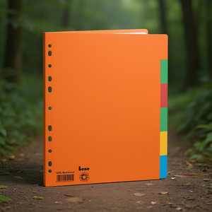 Bene DIN <b>A4</b> Multicolored 100% Recycled Cardboard Blank File <b>Folder</b> with 6 Index Tabs - Product Image 3