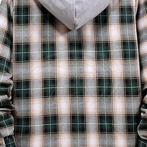 Custom Color Solid Winter Men's Hooded Shirt 100% Cotton Breathable Eco-Friendly Quick Dry Regular Fit High Quality Streetwear - Product Image 6