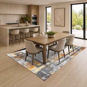 Tapis chenille antidérapant RUGS DEPOT LXDP-0732, multicolore, neutre, traditionnel, oriental, imprimé numériquement, lavable en machine, vente en gros - Product Image 4