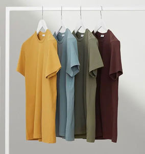 Camisetas de algodón de bambú unisex, venta al por mayor, camiseta de hombro caído con logotipo personalizado y etiqueta privada para hombres - Product Image 6