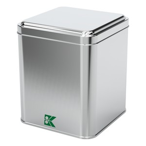 Lata cuadrada Lata 2 LT Lokum Caja de grageas de chocolate 120x120x137mm Tapa deslizante de 2 LT - Product Image 1