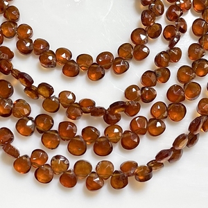 ลูกปัดพลอยโกเมนเฮสโซไนท์ขนาด4-4.5มม. ลูกปัดรูปหัวใจขนาดเล็กลูกปัดสีส้มขายส่ง - Product Image 3