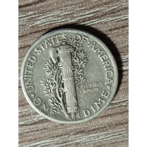 Tarjeta Coleccionable Mercury Dime de 1940 con Múltiples Errores que Resaltan la Característica Única de la "ONE DIME" - Product Image 3