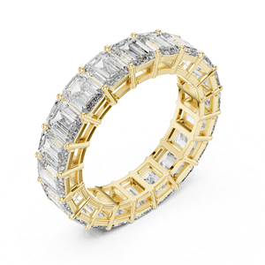 Anillo de Diamante Cultivado en Laboratorio con Corte Esmeralda en Oro Rosa de 14K para Mujer |   Ropa de Oficina |   Diamante Cultivado Nuevo - Product Image 3