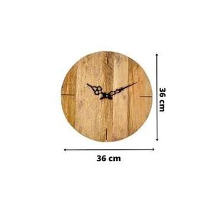 Reloj de pared de madera hecho a mano de estilo antiguo elegante moderno, pantalla de aguja silenciosa de una sola cara, reloj colgante para decoración del hogar - Product Image 6