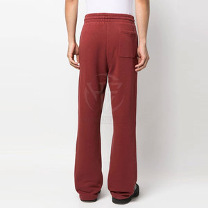 Custom Made Casual <b>Trousers</b> Soft Fabric <b>Elastic</b> Waist Wide Leg Relaxed Fit Simple Fashion Everyday <b>Men</b> Flared Sweat Pant - Product Image 4