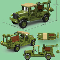 Modelo a Escala 1/35, Camión de Construcción de Juguete, Kits de Camiones de Juguete Baratos, Camión Bomba Chevrolet M6, Bloques de Construcción, Juguetes para Niños