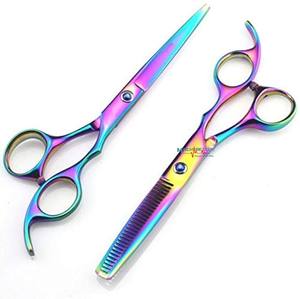 Tijeras de corte de pelo profesionales multicolor arcoíris, tijeras de belleza para el cabello, tijeras de peluquero, tijeras de salón, instrumentos de belleza - Product Image 1