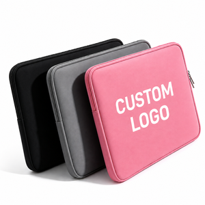 Housse pour ordinateur portable en néoprène avec logo personnalisé, rembourrage épais en mousse, fermeture éclair, housse de protection pour ordinateur portable pour l'extérieur - Product Image 1