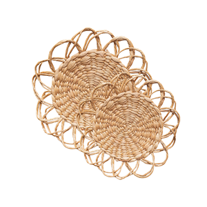 ที่รองจานผักตบชวาที่ทำด้วยมือสุดชิคจานรองแก้วเป็นมิตรต่อสิ่งแวดล้อมทันสมัยสำหรับบ้านที่ยั่งยืน - Product Image 1