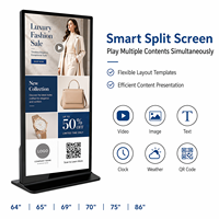 Pantalla Digital Publicitaria para Exteriores ZDHQ, Kiosco de Pie con Pantalla Completa, LCD de Alto Brillo para Centros Comerciales y Tiendas Minoristas