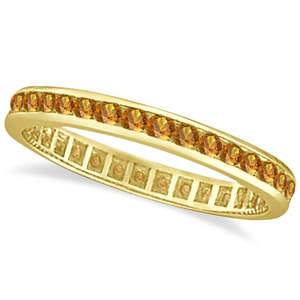 แหวนทองคำ 14k สีเหลือง ประดับพลอยซิทริน 1.04 กะรัต แบบคลัสเตอร์ วงแหวนนิรันดร์ แพลตตินัมคุณภาพสูง เครื่องประดับสำหรับผู้ชาย เหมาะสำหรับเป็นของขวัญแทนคำมั่นสัญญา - Product Image 3