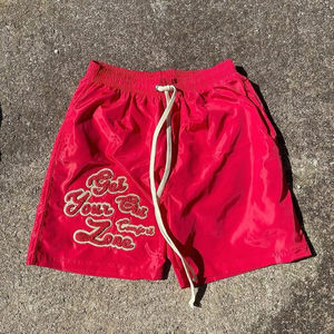 For Hudson <b>Sports</b> Unisex Luxury Acid Wash Distressed Embroidery <b>Shorts</b> 100% Cotton Eco-Friendly Streetwear for Men-Wholesale - Product Image 2