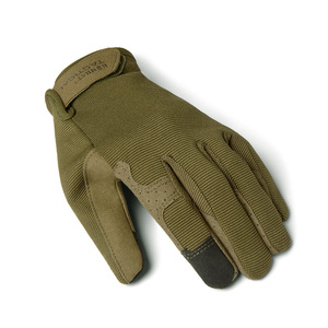 Gants d'opérateur - Suède vert olive / fermeture velcro au poignet, gants tactiques, gants de tir, gants de travail, camouflage personnalisé - Product Image 1