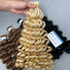 Deep Wave Brown Bulk Hair Super Double Drawn Thick End 100% Remy Virgin Vietnam Extensiones de cabello humano Drop Ship - Product Image 5