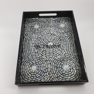 Bandeja de incrustaciones de nácar Tradebyd, bandeja hecha a mano de lujo para una decoración elegante del hogar - Product Image 2