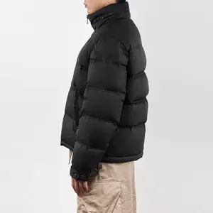 Men's Premium Quality Solid <b>Zip</b> <b>up</b> Oversize Puffer <b>Jacket</b> Winter Warm Custom Quilted Waterproof High Quality - Product Image 5