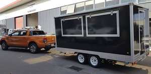 Carrito de Comida Móvil de Acero Inoxidable Estándar Europeo, Camión de Comida Rápida para Café, Helados y Frutas, Remolque para Vendedores Ambulantes - Product Image 5