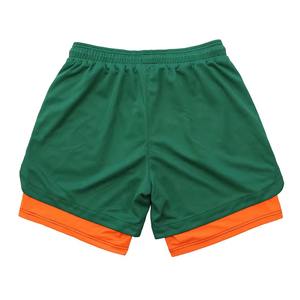 Two layer athletic <b>shorts</b> with breathable outer shell and smooth inner layer for comfort and active movement - Product Image 4